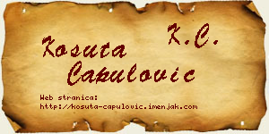 Košuta Capulović vizit kartica